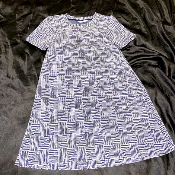 Zara, Cute dress. Size small, Navy blue & white, Mini length. - Picture 1 of 5